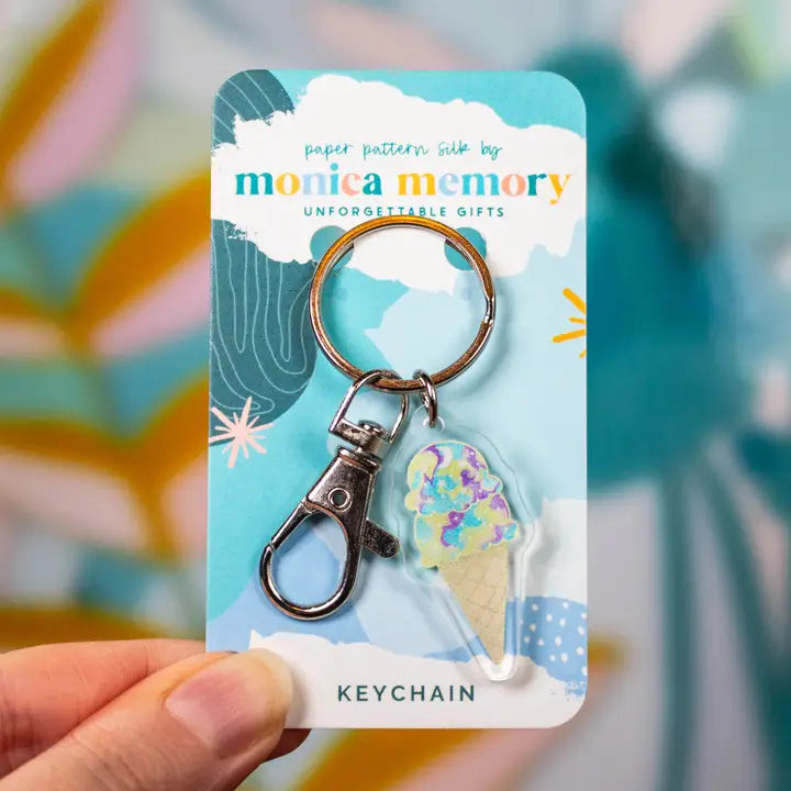 Paper Pattern Silk - Keychains