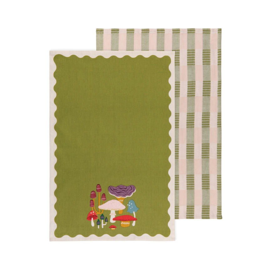 Mushroom Gems - Set of 2 Dishtowels