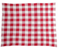 Red Plaid Cotton Throw Blanket