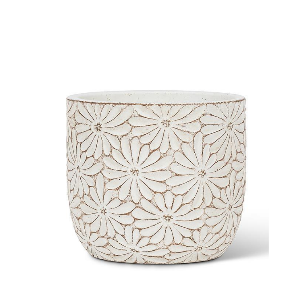White Daisy Planter